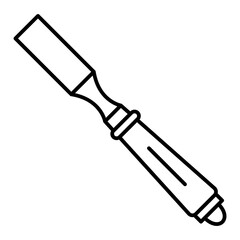 Vector Chisel Outline Icon Design