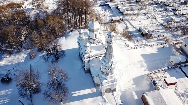 A bird's-eye view of the temple.
