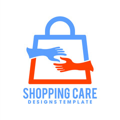 Shopping bag logo templates made for online shopping, Discount Sale Creative logo templates made for online shopping
