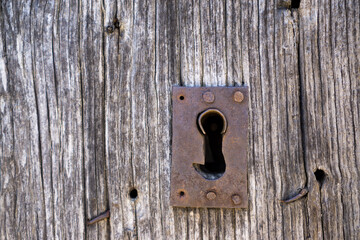 Old lock and door