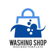 Wash Shopping icon , Creative Wash Shop, Creative Washing logo templates