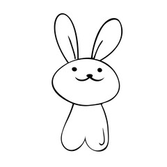 Happy hare or easter bunny.