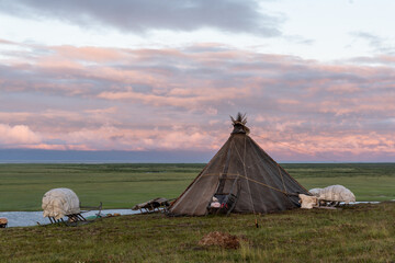 reindeer herders' camp