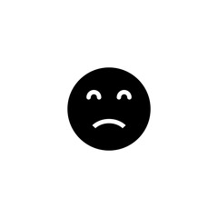 Bad Face Emoticon Icon Design Vector
