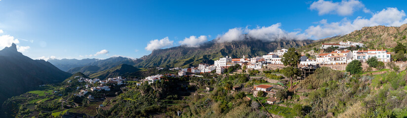 panorama of the mountains tejeda