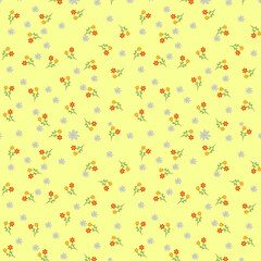 seamless small vector flower design pattern  on    background