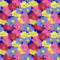 seamless small vector flower design pattern  on  background