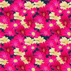 seamless small vector flower design pattern  on  background