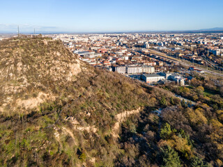 Dzhendem tepe hill and panorama to City of Plovdiv, Bulgaria © Stoyan Haytov