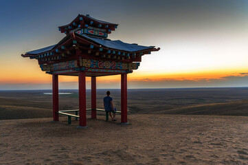 Pagoda for meditation or gazebo in Buddhist style