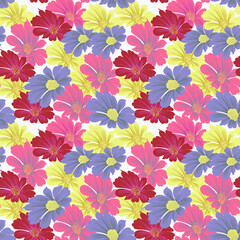 Fototapeta premium seamless small vector flower design pattern on background
