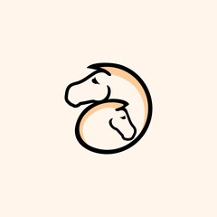 Vector mascot, cartoon of horse, 
Vector illustration icons and logo design elements - horse vector