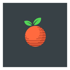 Orange design Vector icon illustration design, 
Vector orange logo in a modern flat style