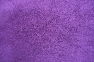 Violet faux suede fabric texture from above