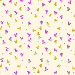 seamless small vector flower design pattern  on  background