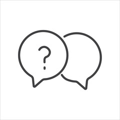 Simple of Question Related Vector Line Icons.