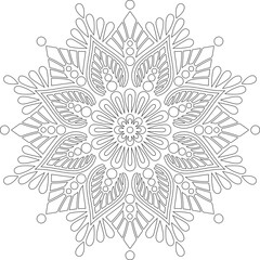 Figure mandala for coloring doodles sketch - 412886708