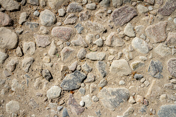 Gray little stones and ground background