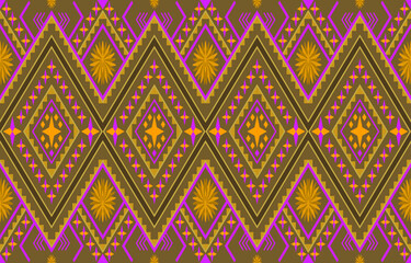 Traditional geometric ethnic pattern for clothing background and wallpaper vector illustration.