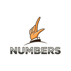 hand pointing up logo design for Business and Company