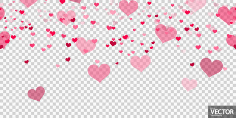 seamless confetti hearts background - 412888923