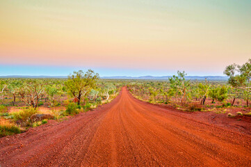 Fototapeta na wymiar Route de l'Outback Australien