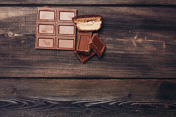 chocolate sweets restaurant cocoa candy wooden background