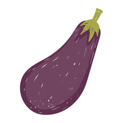 healthy food eggplant vegetable flat icon style