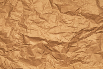 Texture Crumpled wrapping paper background. Horizontal banner