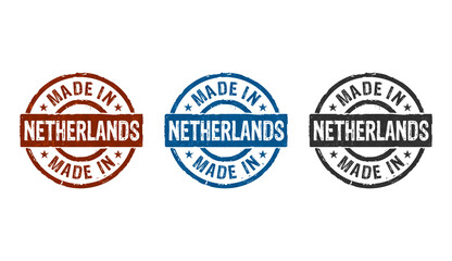 Made in Netherlands stamp and stamping
