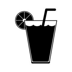 Cocktail icon, Travel and holiday symbols