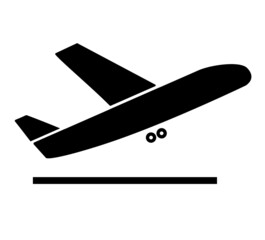 Airplane departure icon, Travel and holiday symbols
