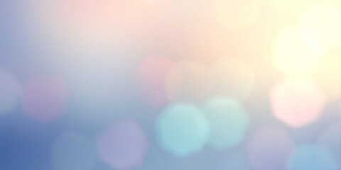 Bokeh blue yellow pink gradient background. Holiday blurred pattern. Lights abstract texture.