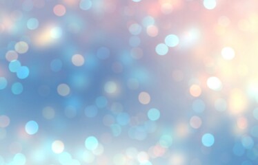 Obraz premium Bokeh soft blue pink empty background. Holiday blurred texture. Winter sparkles abstract illustration. Glitter defocused pattern.