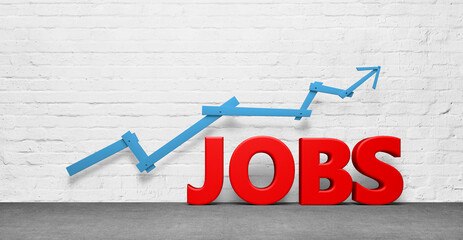 abstract symbol for business job as chart - 3D Illustration