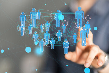 group of network people - Business and contact
