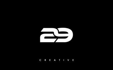 29 Letter Initial Logo Design Template Vector Illustration - obrazy, fototapety, plakaty