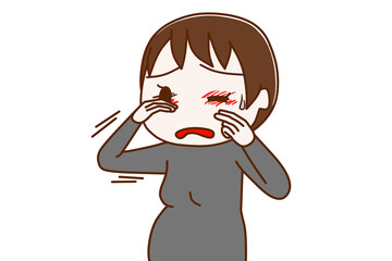 アレルギーで目が痒い妊婦