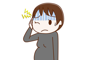 ズキズキと頭痛がひどい妊婦