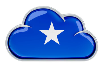 Cloud storage service in Somalia, 3D rendering
