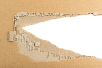 Cardboard, Carton, Ripped Kraft Paper, Wrapping Piece