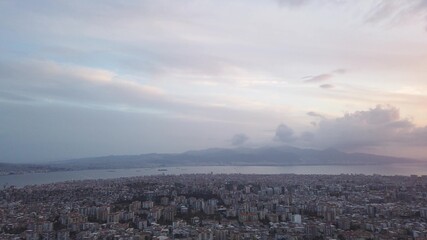 Izmir panoramic view in Izmir City, Turkey.