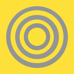 Bright background from gray and yellow circles. Cover. Concept. Geometry. Colors of the year. Place for text