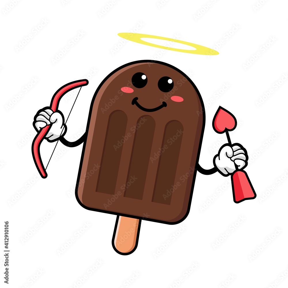 Canvas Prints cute ice cream cartoon mascot character