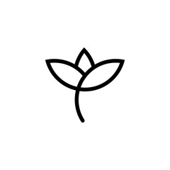 luxury lotus flower logo icon vector