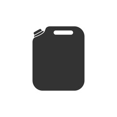 Canister icon. Jerry can symbol. Fuel, gasoline or oil canister silhouette. Vector isolated on white
