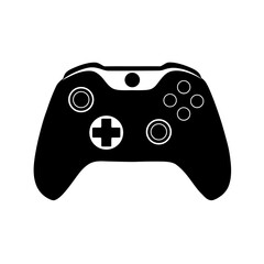 Game joystick in the logo vector.A gamepad for the next-generation console in vector. © begun1983