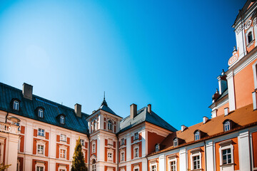 Antique building view in Old Town Poznan, Poland