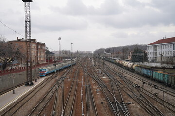 Fototapeta na wymiar train on station