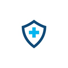 medical shield logo icon vector